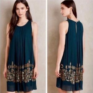 Anthropologie Not So Serious Pallavi Mohan Brent's swing Dress Sz 4